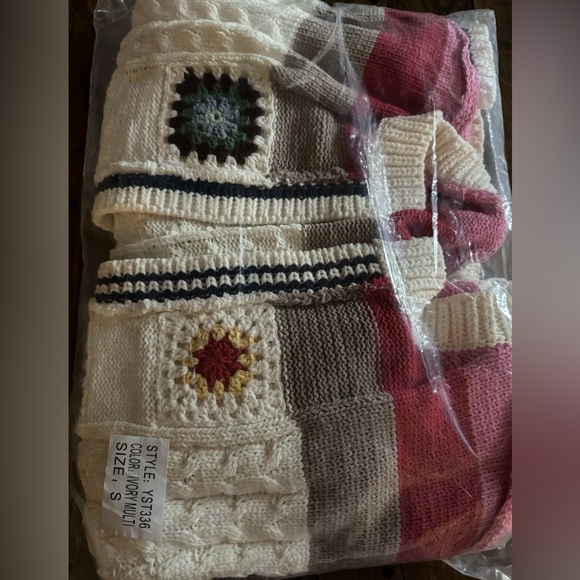 Closeout!▪️NWT POL Handmade Balloon Sleeve Patch Open Cardigan - Picture 9 of 10